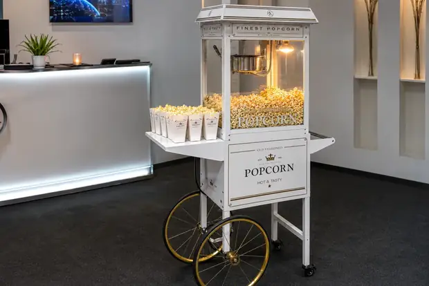 Eksklusive popcornmaskine har et klassisk old fashioned look