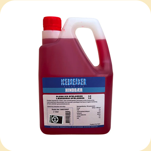 1 Hindbær til lej slush ice maskine