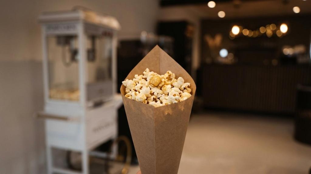 Popcornsmaskine til gallafest